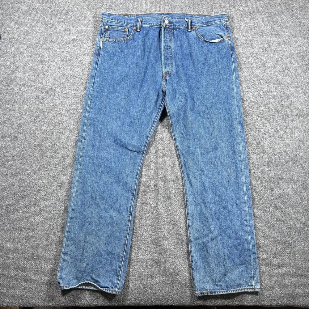 Levi's Jeans Mens Size 42 Blue 505 Regular Fit Straight Leg Cotton Denim Pants